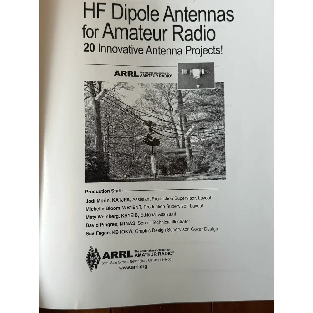ARRL HF Dipole Antennas for Amateur Radio 20 Projects 2019 1st Ed Ham Radio